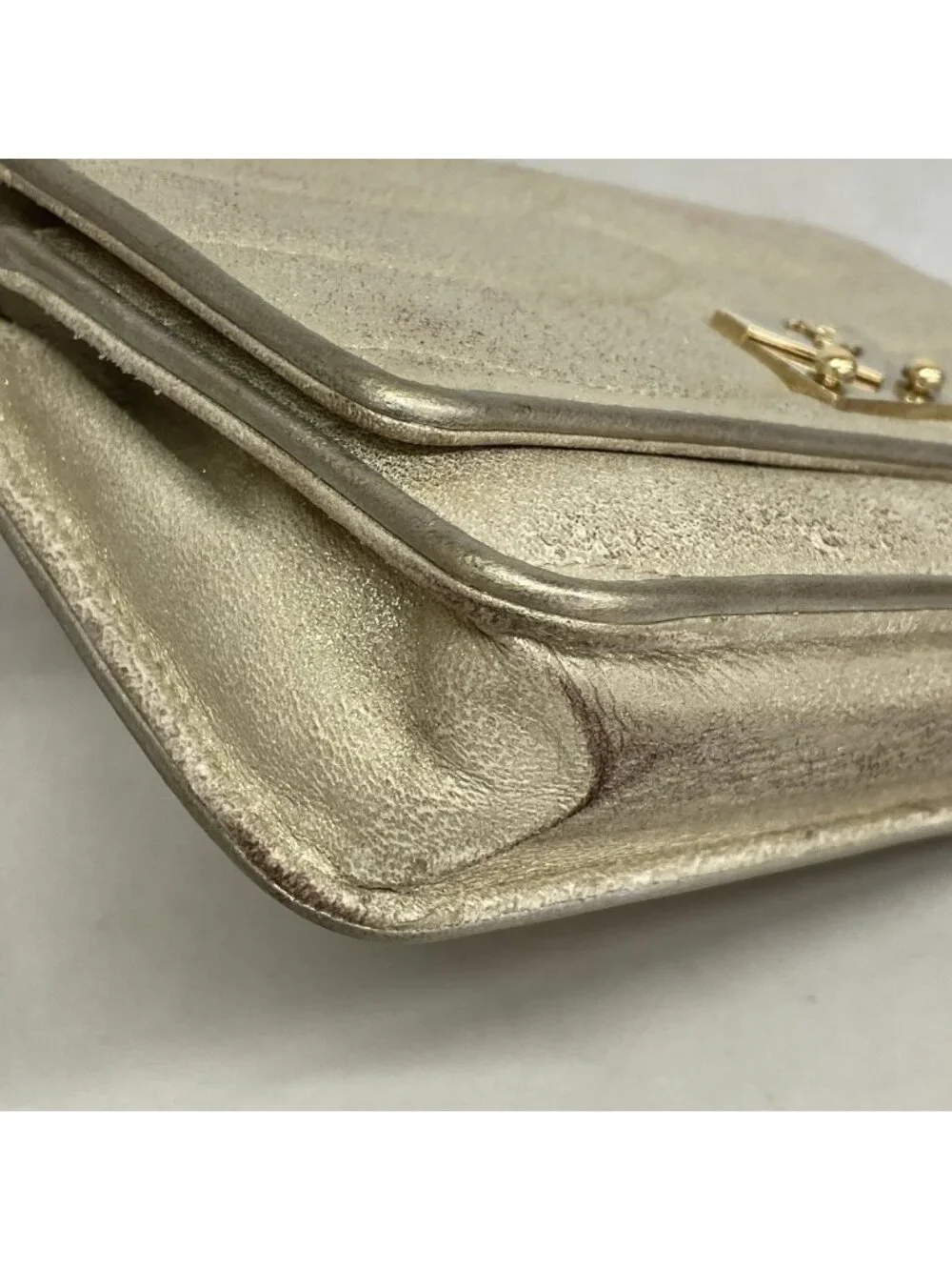 Chanel Wallet on Chain Leather Gold Champagne